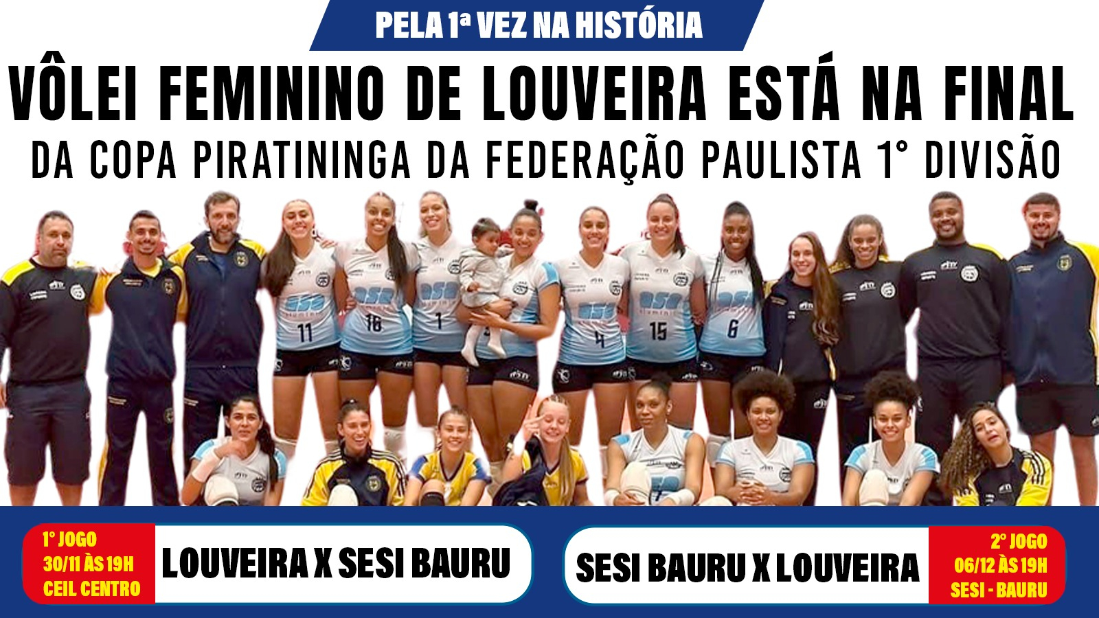 Vôlei Feminino de Louveira entra em quadra nesta quinta-feira pela